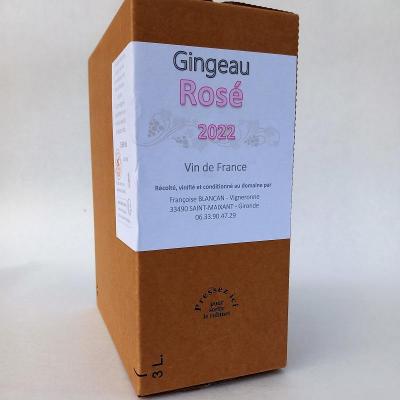Gingeau Rosé 2022 Bib 3 litres